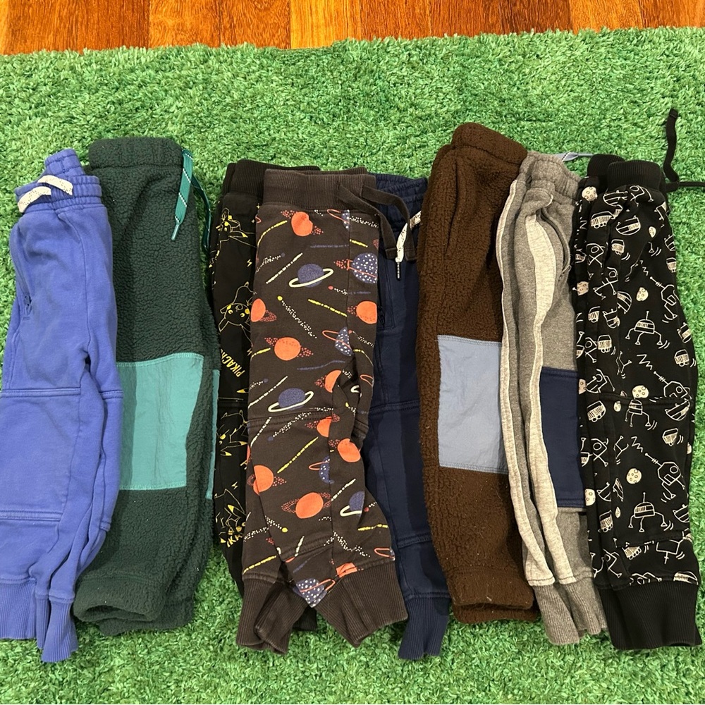8 PAIRS of Hanna Andersson boys 3T joggers